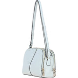 Real Leather Stylish Crossbody Bag White: 62340
