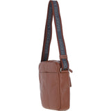 Brampton Leather Men's Crossbody Bag Tan: 64405