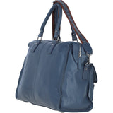 Brampton London Leather Weekender Bag Navy: 64807