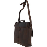 Large Vintage Leather Messenger Bag Brown: MEMPHIS BAG