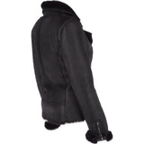 Womens Luxury Shearling Jacket Black/ Blk: P-47