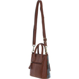 Ashwood Leather & Harris Tweed® Cloth Handbag with Removable Crossbody Strap Tan/Mcload: TW-21-02-TM
