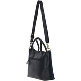 Versatile Ashwood Leather & Harris Tweed® Cloth Shoulder Bag Black/Watch: TW-22-03-BW
