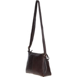Elegant Leather Crossbody Bag with Adjustable Strap Brown: Rose