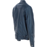 Ashwood Men's Genuine Leather Bomber Jacket Navy: AW-2255