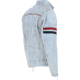 Leather Biker Jacket White: 2483