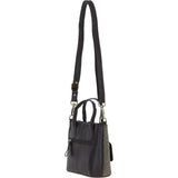 Ashwood Leather & Harris Tweed® Cloth Handbag with Removable Crossbody Strap Brown/Green: TW-21-09-BG