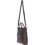 Stylish Ashwood Leather Shopper Bag with Crossbody Strap Brown: GV-64037