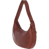 Stylish Ashwood Leather Curved Shoulder Bag Tan: GV-64288