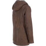Trapper Mens Lamb Leather Hooded Jacket Brown 27: 162123