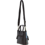 Ashwood Leather & Harris Tweed® Cloth Handbag with Removable Crossbody Strap Brown/Mcload: TW-21-01-BM