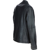 Ashwood Bubble Leather Mandarin Collar Men's Biker Jacket Black: nz-16110