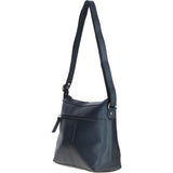 Ashwood Ladies Leather Shoulder Bag Navy: AJ1