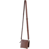 Ashwood Chic Leather Crossbody Bag 2 Tone Tan: 64741