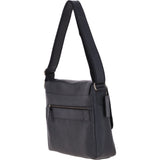 Mens Leather Messenger Bag Black: BLAKE