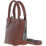 Ashwood Leather & Harris Tweed® Cloth Small Grab Bag Tan/Mcload: TW-63-02-TM