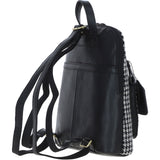 Exquisite Ashwood Leather & Harris Tweed® Cloth Backpack Black/White: TW-25-012-BW