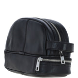Ashwood Leather Men's Zip Washbag Black: PL-41