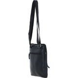 Real Leather Messenger Bag with Multiple Pockets Black: MOSCOW