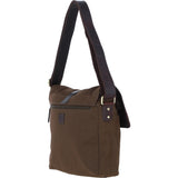 Fenland Canvas & Leather Crossbody Bag Brandy/green: FEN-754