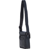 Ashwood Leather Men's Buckle Crossbody Bag Black: S-60
