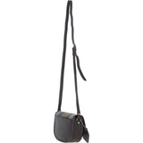 Ashwood Leather & Harris Tweed® Cloth Saddle Crossbody Bag with Twist Lock Brown/Mcload: TW-30-01-BM