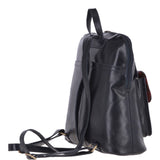 Vegetable Tanned Medium Leather Backpack Navy :  V-28