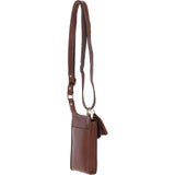 Ashwood Leather & Harris Tweed® Cloth elegance Crossbody Bag Tan/Navy: TW-20-011-TN