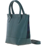 Ashwood Leather & Harris Tweed® Cloth Large Grab Bag Green/Watch: TW-64-18-GW