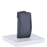 Large Leather Zip Around Note And Coin Purse Black : Ash-09