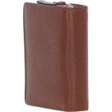 Ashwood Leather RFID Secure Wallet/Purse with Zip and Stud Closure Tan: X-30