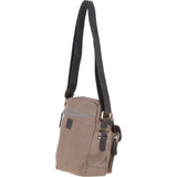 Fenland Canvas & Leather Crossbody Bag Mud/grey: FEN-752