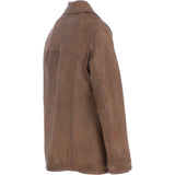 Trapper Lamb Leather Brando Collared Jacket Brown 27: Box