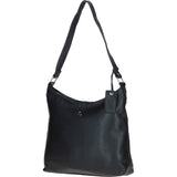 Chic Leather Shoulder Bag & Secure Zip Closure Black: Antrim
