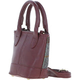 Ashwood Leather & Harris Tweed® Cloth Small Grab Bag Wine/Mcload: TW-63-17-WM