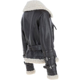 Women's Aviator Biker Jacket Choco/Beige: 2420