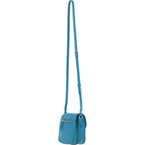 Ashwood Elegant Leather Crossbody Bag with Twist Lock Turquoise: Y-52