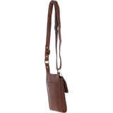 Ashwood Leather & Harris Tweed® Cloth elegance Crossbody Bag Tan/LT Blue: TW-20-05-TB