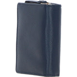 Ashwood Leather RFID Secure Wallet/Purse with Zip and Stud Closure Navy: X-30