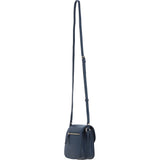 Ashwood Elegant Leather Crossbody Bag with Twist Lock Navy: Y-52