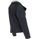 Ashwood Faux Fur Biker Style Jacket Black: Jan