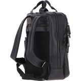 Mens Leather Backpack Black: Jordan