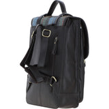 Ashwood Leather & Harris Tweed® Cloth Large Backpack with Twist Lock Brown/Mcload: TW-38-01-BM