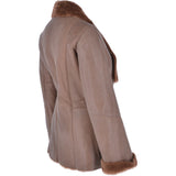 Women's Shearling Sheepskin Jacket Brown: KB-10275