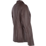 Leather Jacket Mid Brown/nap: ANGELA