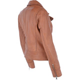 Short Biker Jacket Cognac: MAJESTIC