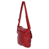 Tablet Friendly Medium Vintage Leather Bag Red: D-91