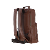 Gabicci Leather Backpack with Striped Front Detail Tan: GB-64954