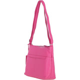 Sleek Luxe Leather Shoulder Bag Hot Pink: Mourne