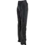 Women's Leather Hipster Trousers Black: DP 251